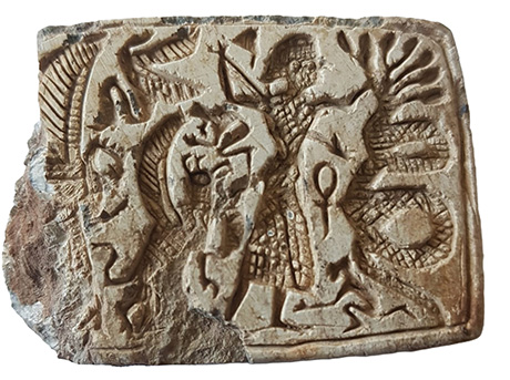 Stamp seal from Tel Hazor, found 2022